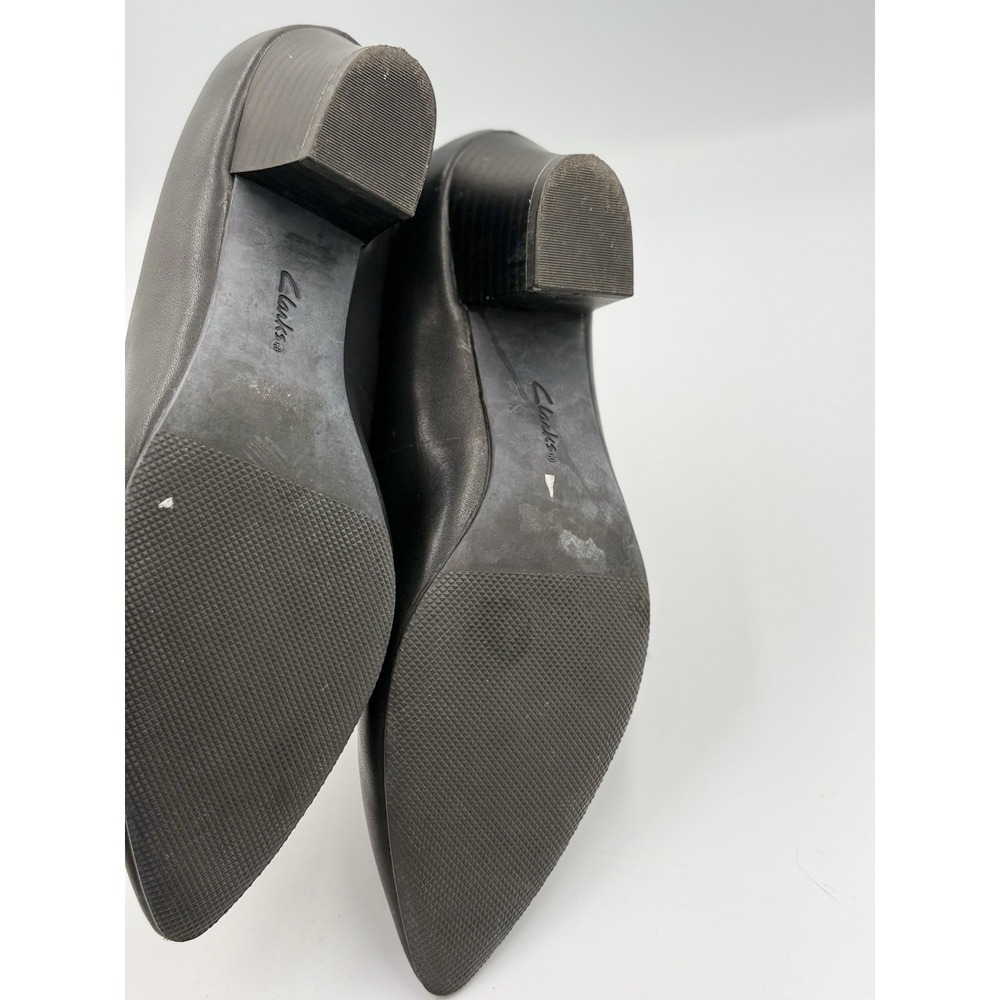 Clarks Teresa Step Pump Heel Shoes Women's 9.5M  Black Pointed Slip On Casual - Picture 9 of 10